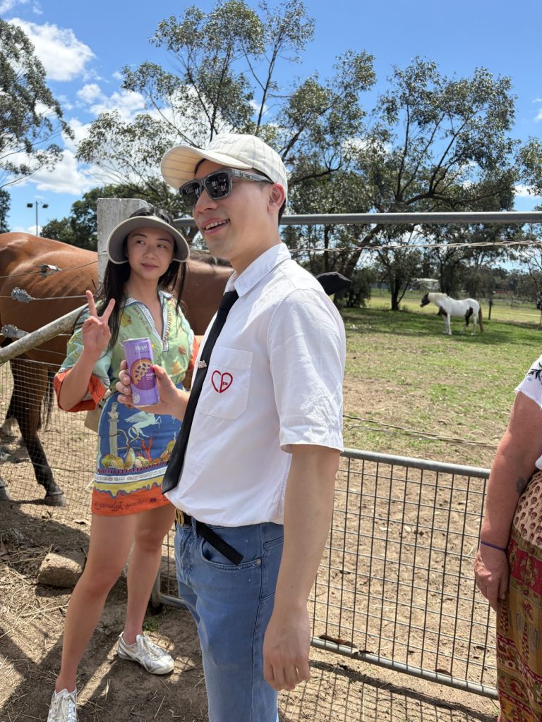ACJC members and families enjoying the farm