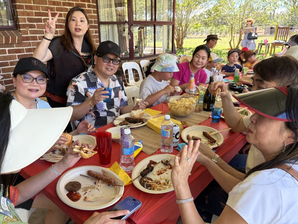 Barbecue lunch at The Yoga Farm Collective