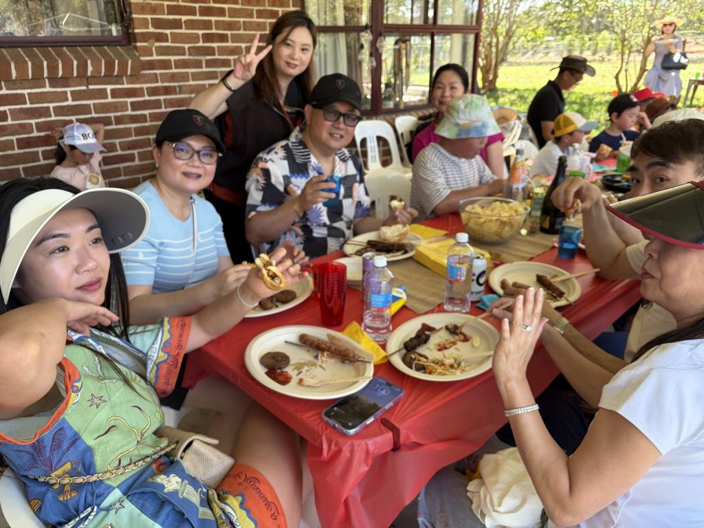 Barbecue lunch at The Yoga Farm Collective