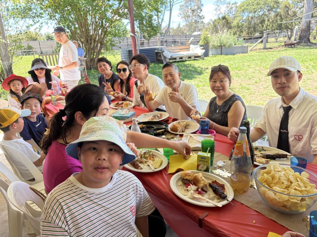 Barbecue lunch at The Yoga Farm Collective