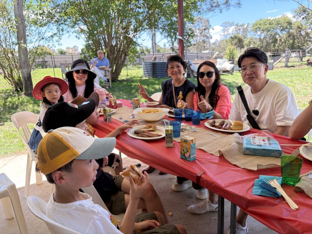 Barbecue lunch at The Yoga Farm Collective
