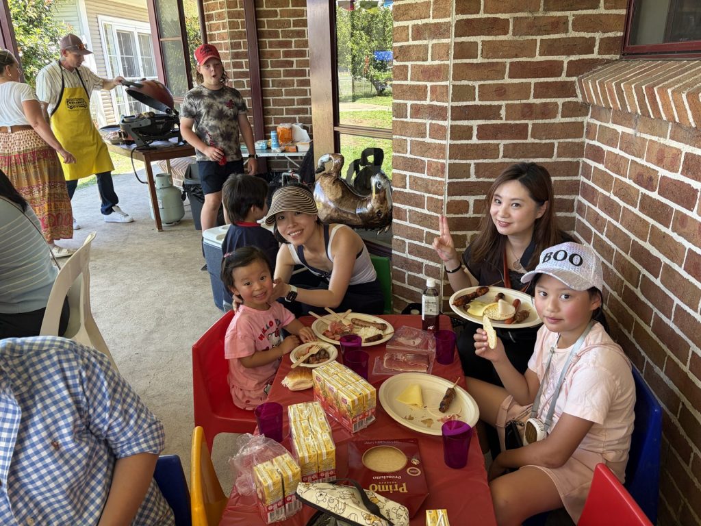 Barbecue lunch at The Yoga Farm Collective